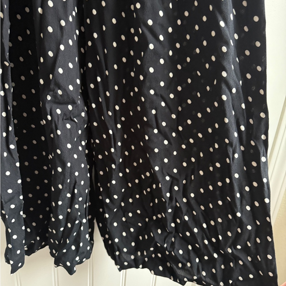 Madewell Black and White Polka Dot Wide Leg Jumpsuit - Picture 2 of 3